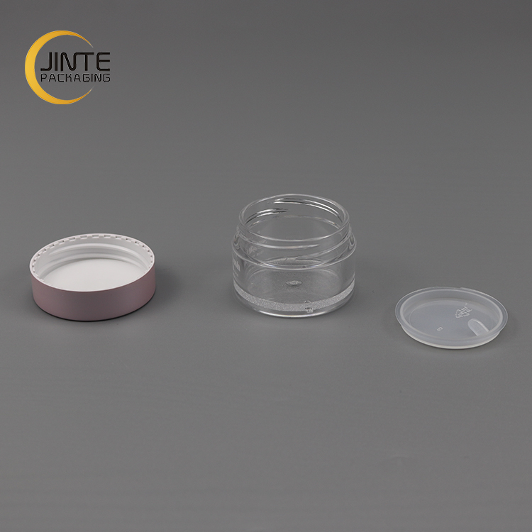 Hot Selling Containers Color And Logo As Your Request,20g Pearl Pink Cap Clear PETG Material Llip Balm Jar