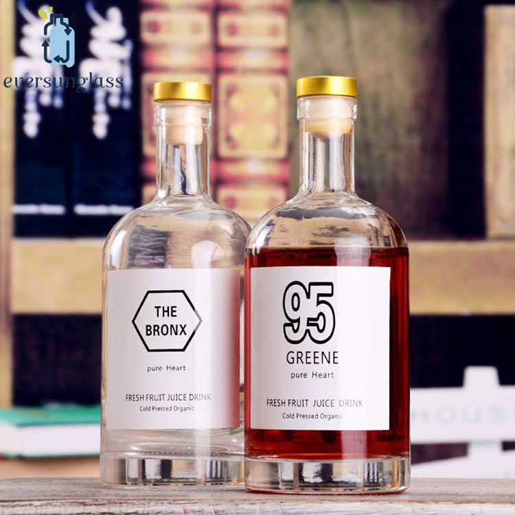 Hot Selling Custom Design logo 750ml Glass Wine Bottle vodka whisky bottle Wholesale