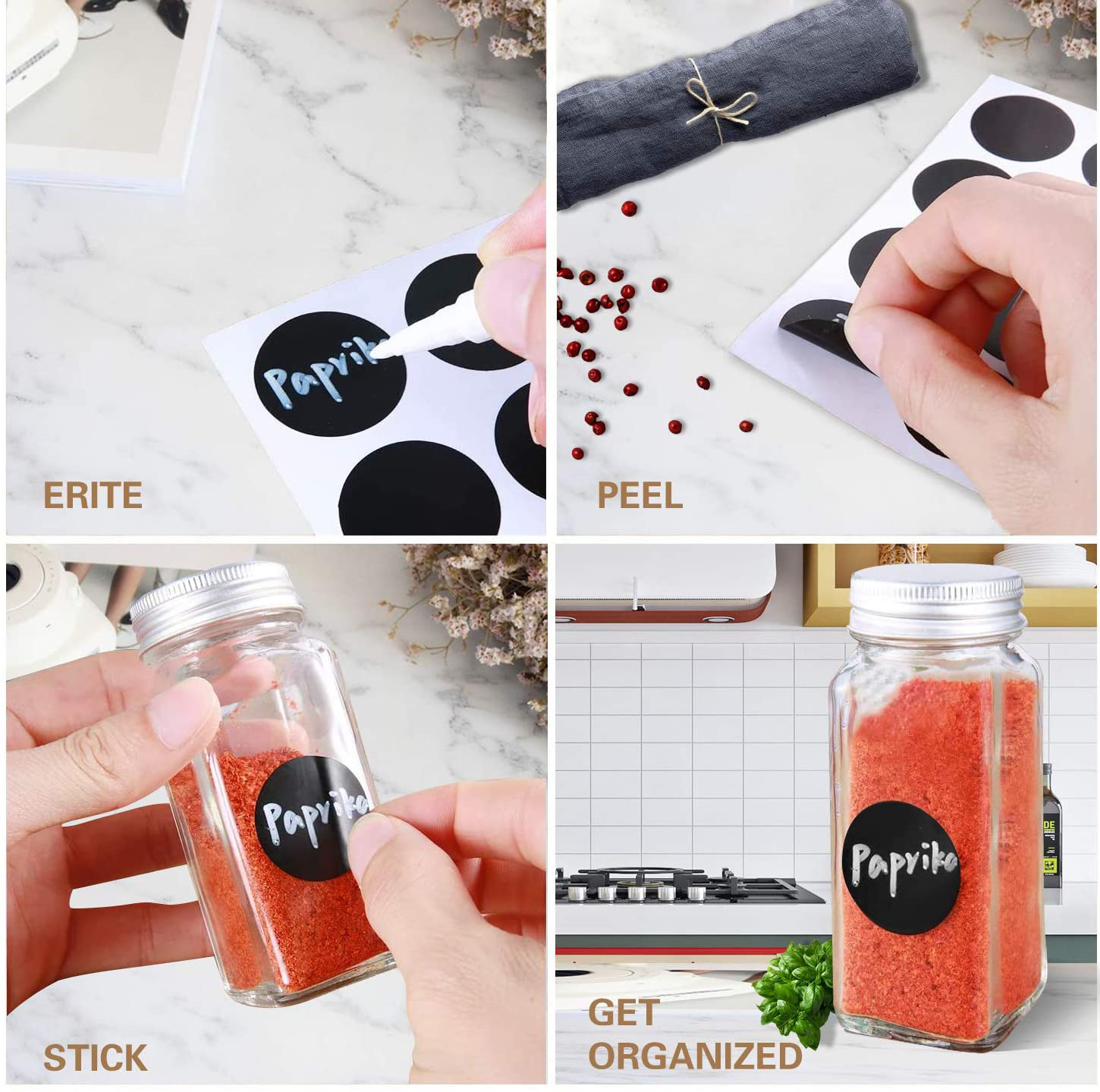 Hot Selling Custom Herb Jars with Lids Glass Jar Set