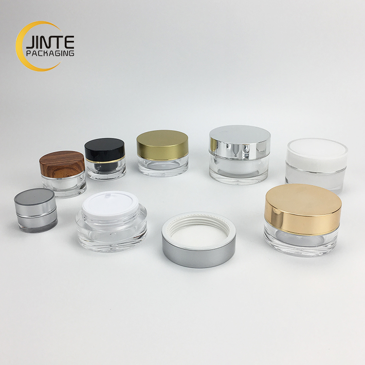 Hot Selling Luxury Custom Design Colorful Cap Empty Acrylic Cosmetic Cream Jar 5g-200g