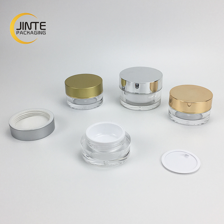 Hot Selling Luxury Custom Design Colorful Cap Empty Acrylic Cosmetic Cream Jar 5g-200g