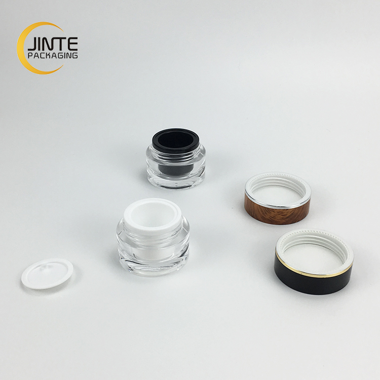 Hot Selling Luxury Custom Design Colorful Cap Empty Acrylic Cosmetic Cream Jar 5g-200g