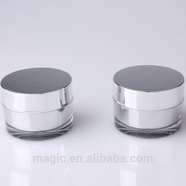 Hot Selling Nice design/shape 15g acrylic cream jar acrylic cosmetic jars cosmetic cream pot