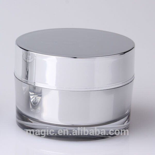 Hot Selling Nice design/shape 15g acrylic cream jar acrylic cosmetic jars cosmetic cream pot