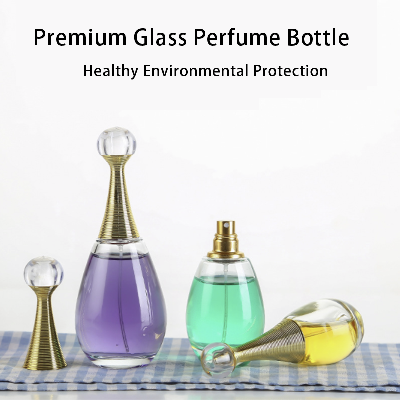 Hot Selling Perfume Glass Bottle 60ml 100ml Luxury Perfume Bottle Perfume Spray Bottle PUMP Sprayer Screen Printing Gift Clear
