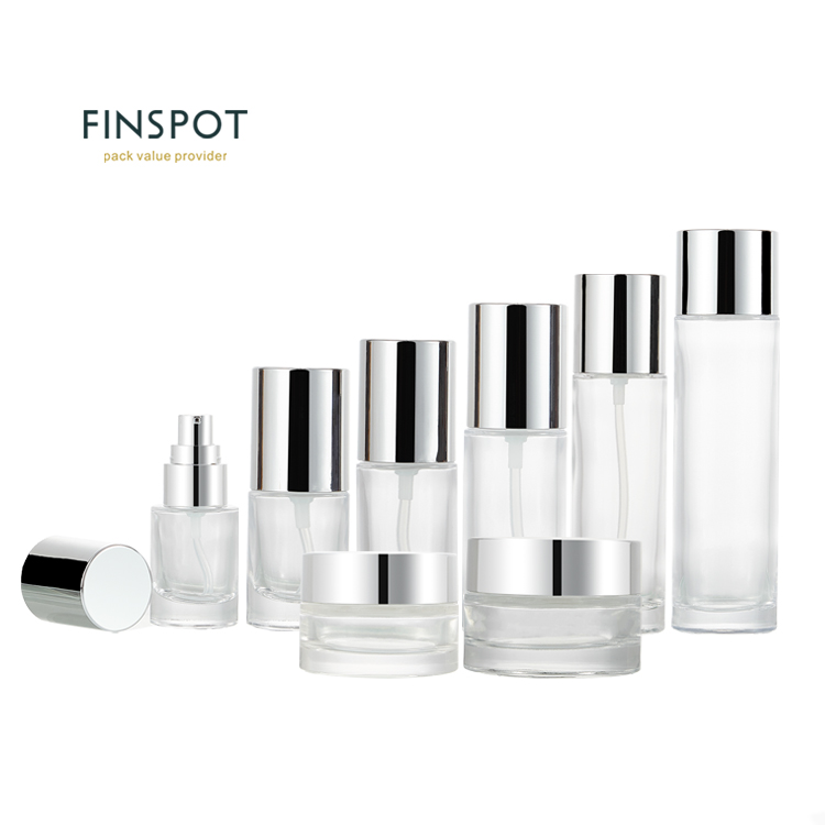 Hot Selling Popular Frosted Glass Cosmetic Jar 5ML 10ML 20ML 30ML 50ML 100ML Cylinder Round Cream Jar