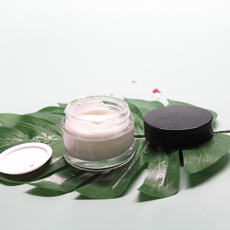 Hot Selling Refillable Empty Cosmetic Face Skin Care Packaging Clear Glass Cream Jar