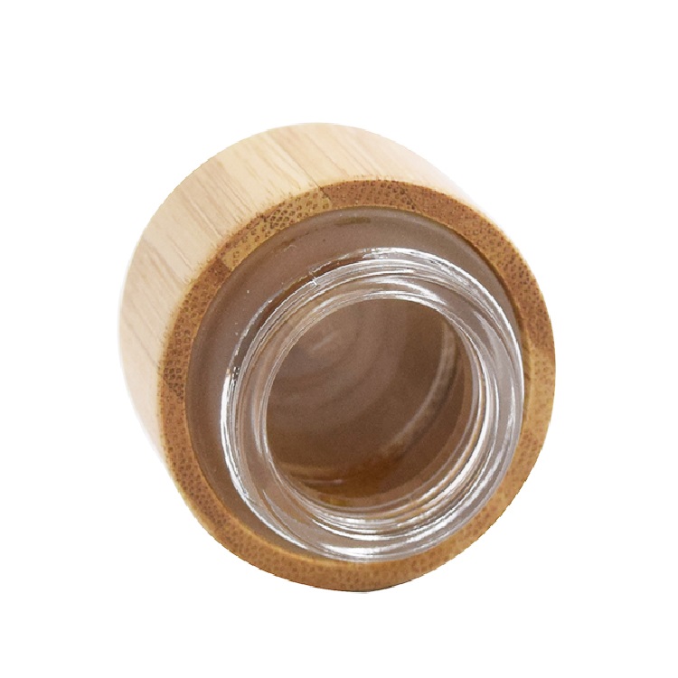 Hot-Selling bamboo jar with glass inner cosmetic cream jar 30g 50g