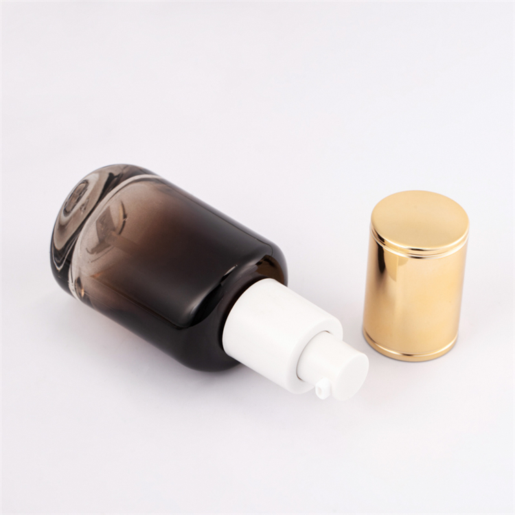 Hot Stamping 30g 50g 40ml 100ml 120ml Black Perfume Bottle Glass Skincare Bottles Set