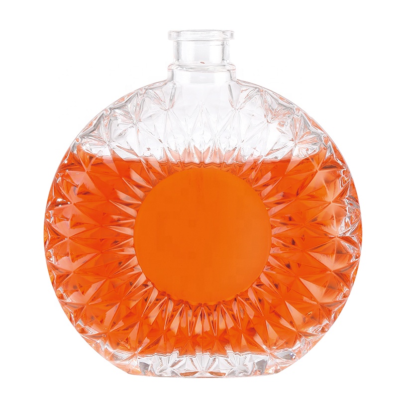 Hot Stamping 500ml 750ml liquor brandy bottle glass