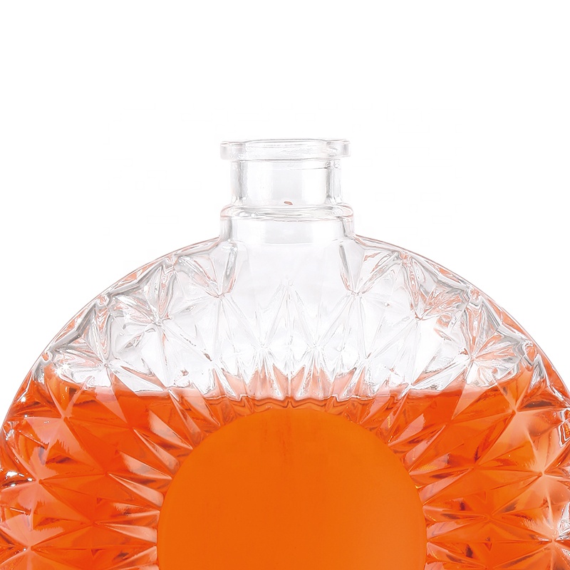 Hot Stamping 500ml 750ml liquor brandy bottle glass