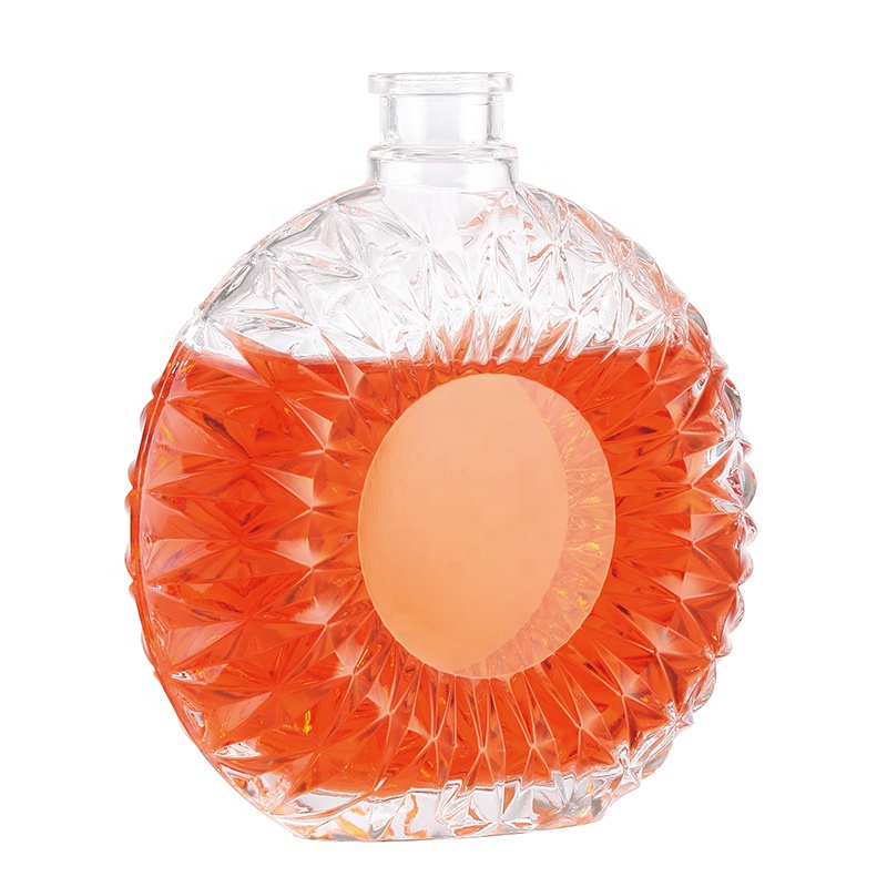Hot Stamping 500ml 750ml liquor brandy bottle glass