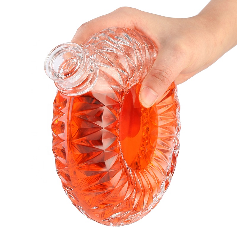 Hot Stamping 500ml 750ml liquor brandy bottle glass