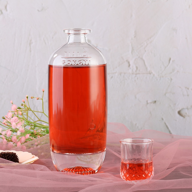 Hot Stamping 500ml 750ml liquor glass bottle
