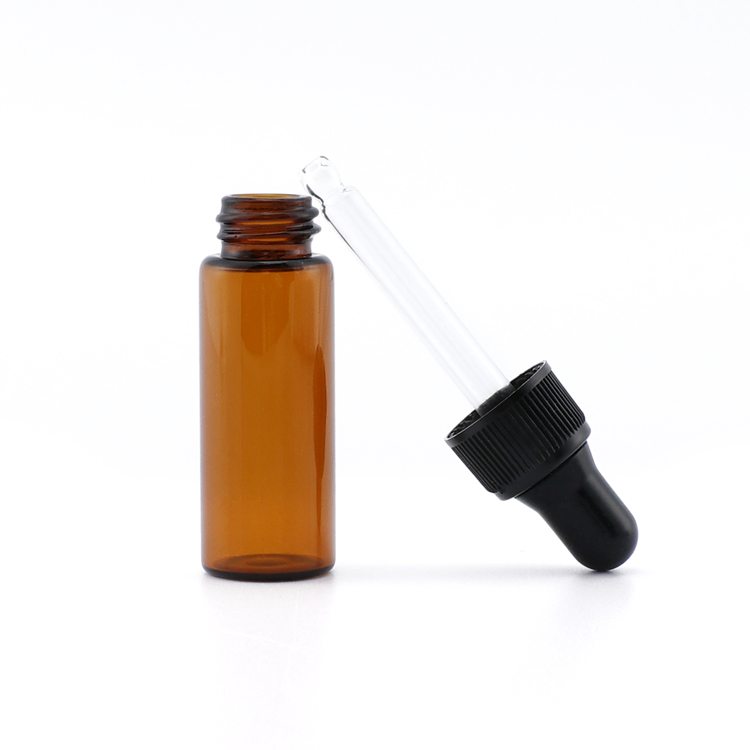 Hot Stamping Small 1ml 10ml Glass Vial with Dropper and Screw Cap for Medical