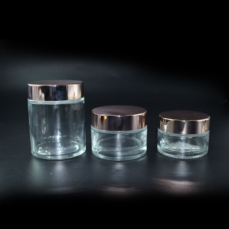 Hot Wholesale Transparent jar Glass Cosmetics For Eye Cream Or Face Cream