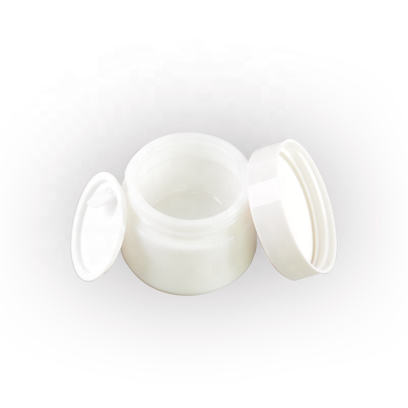 Hot cake opal white glass cream jar cosmetic glass cream jar