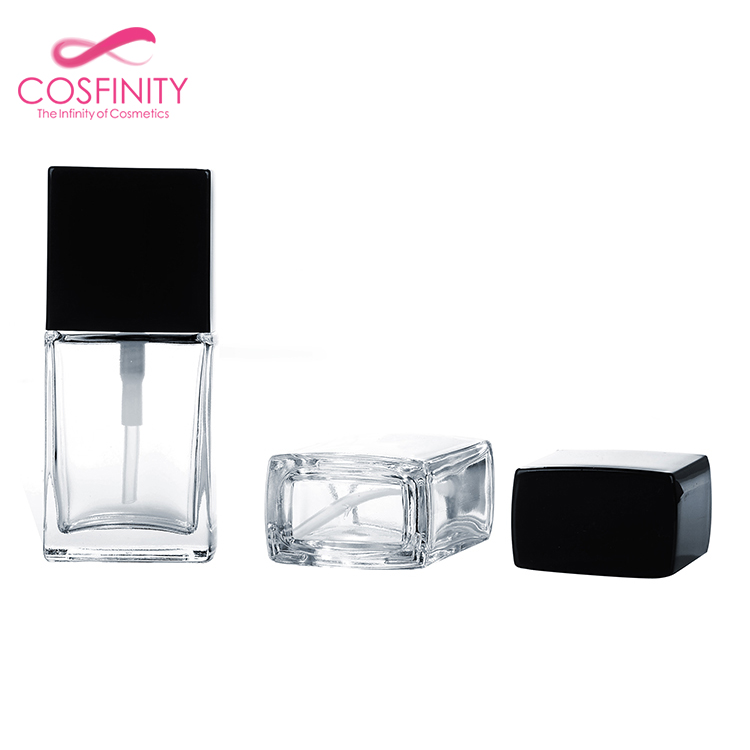 Hot discounts products cosmetic package,empty clear airless liquid foundation 30ml glass bottle