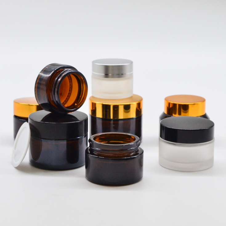 Hot ice cream packaging containers cosmetic jar glass 15g cosmetic cream jars