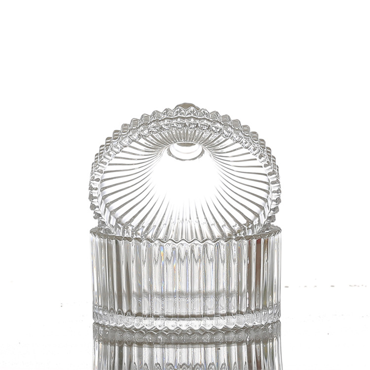 Hot new products crystal glass candy jar, storage jar with lid