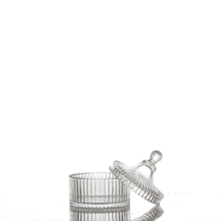 Hot new products crystal glass candy jar, storage jar with lid