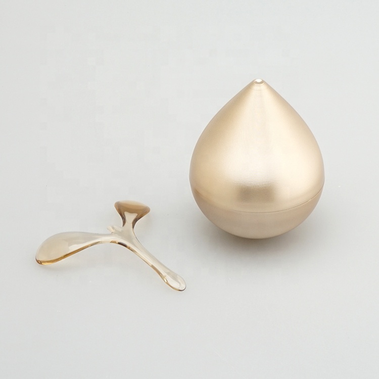 Hot plastic skin care packaging cream jar containers 50ml with physical rotating plastic spoon