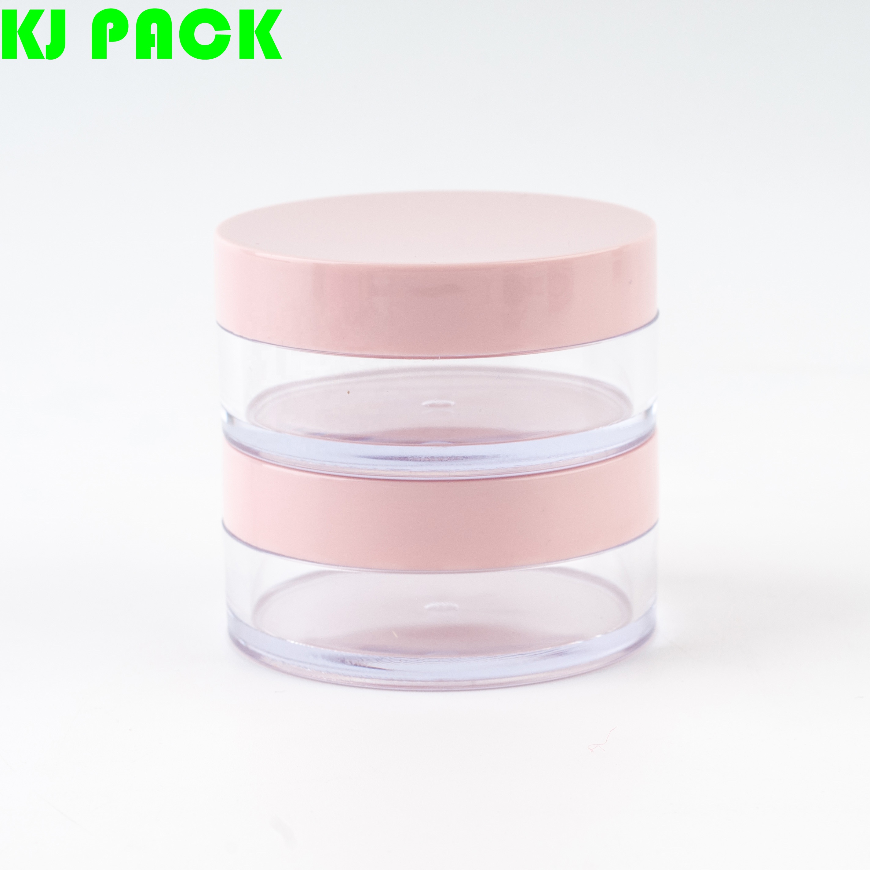 Hot popular custom PETG pink lid loose powder with sifter packaging personal logo