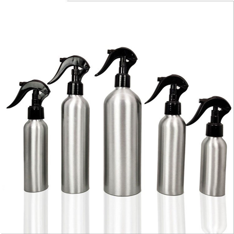 Hot product 100ml 200ml 300ml trigger spray bottle aluminum bottle with spray