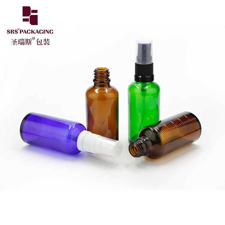 Hot product 50ml household three color fine mist spray glass bottle