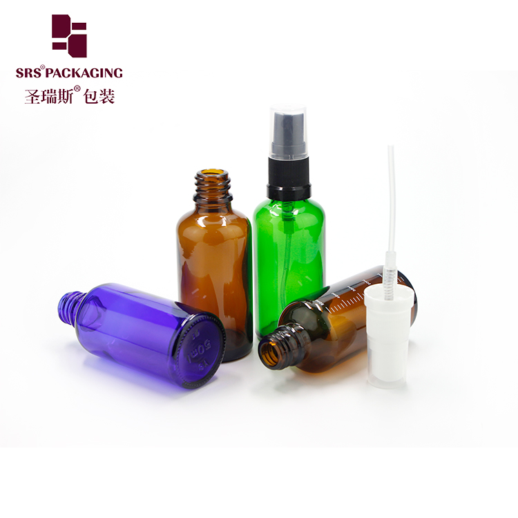 Hot product 50ml household three color fine mist spray glass bottle