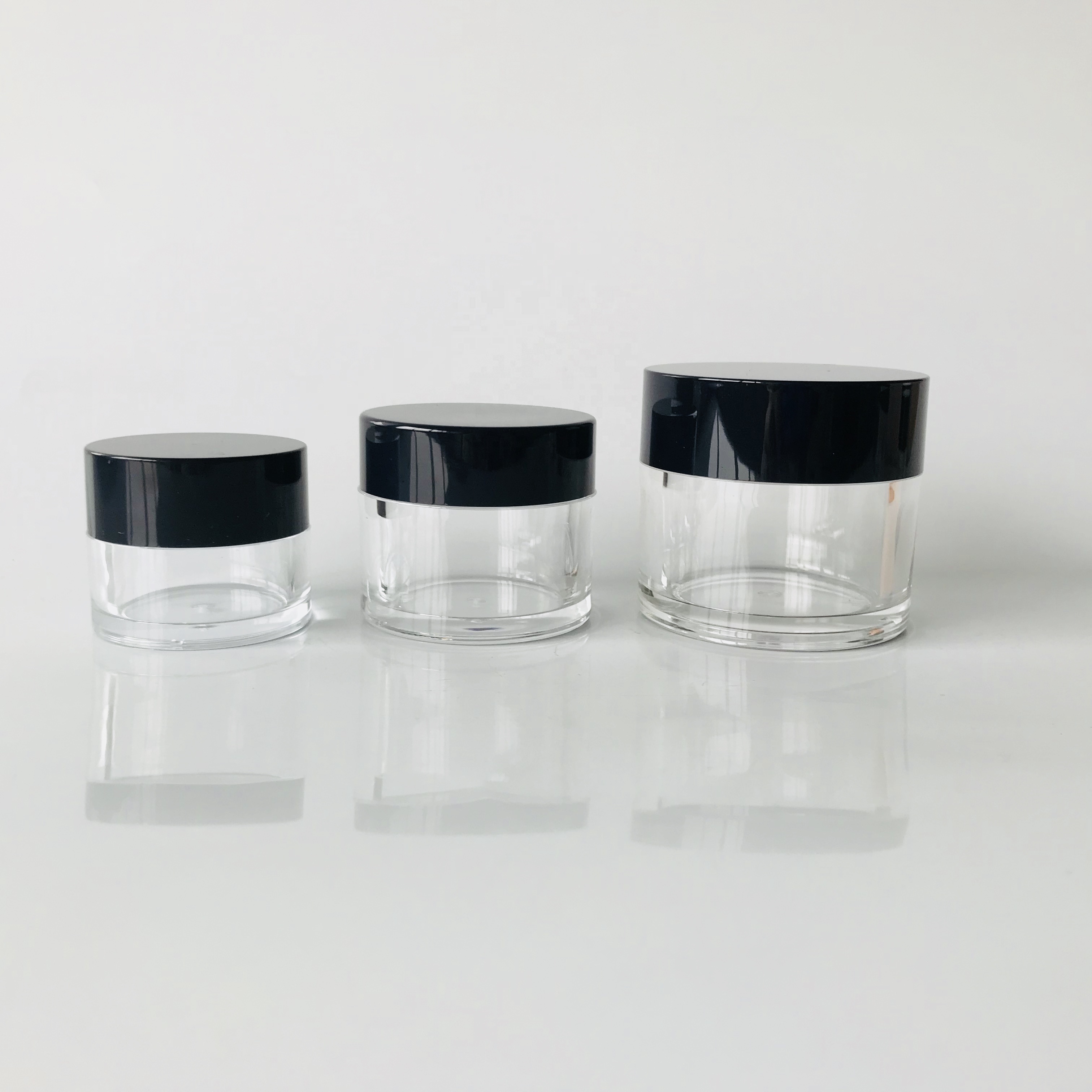 Hot sale 0.5oz 1oz 2oz dipping nail powder acrylic jar cream plastic jar glitter capsules jar