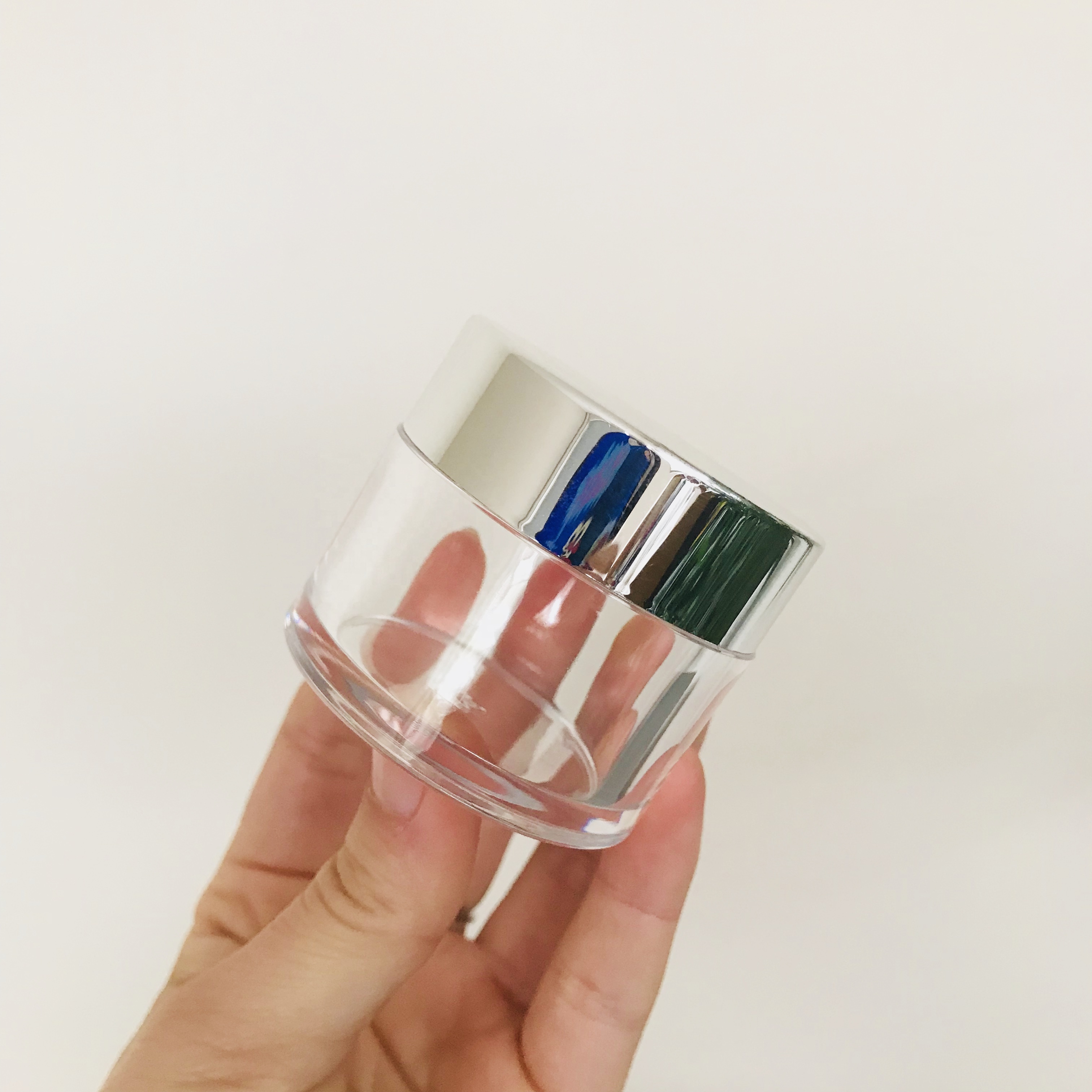 Hot sale 0.5oz 1oz 2oz dipping nail powder acrylic jar cream plastic jar glitter capsules jar