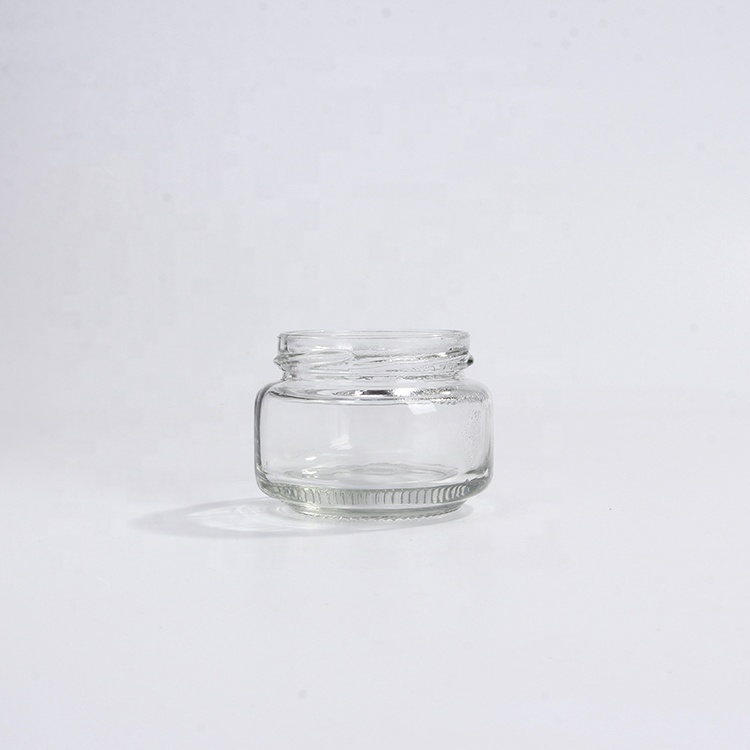 Hot sale 100ml Empty Food Grade Glass jam Jar Wide Mouth Glass Jar With Metal Lid