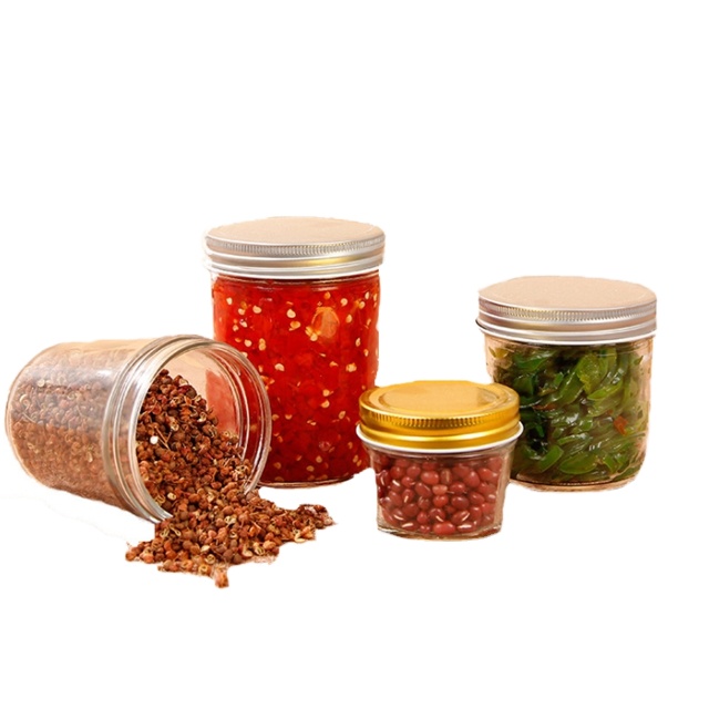 Hot sale 100ml chilli sauce glass jar with aluminium cap