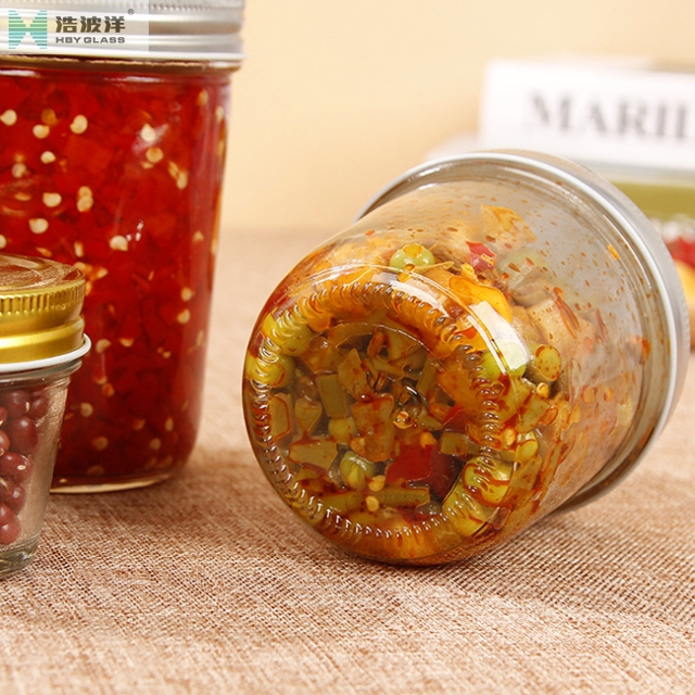 Hot sale 100ml chilli sauce glass jar with aluminium cap
