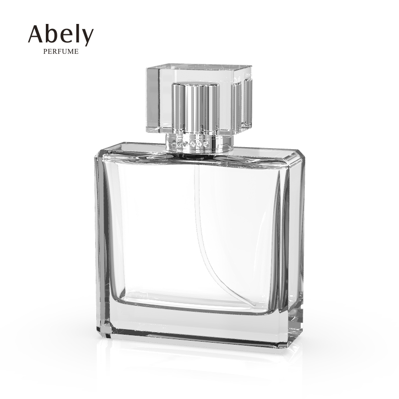 Hot sale 100ml plain glass perfume spray bottle with perfume cap in stock