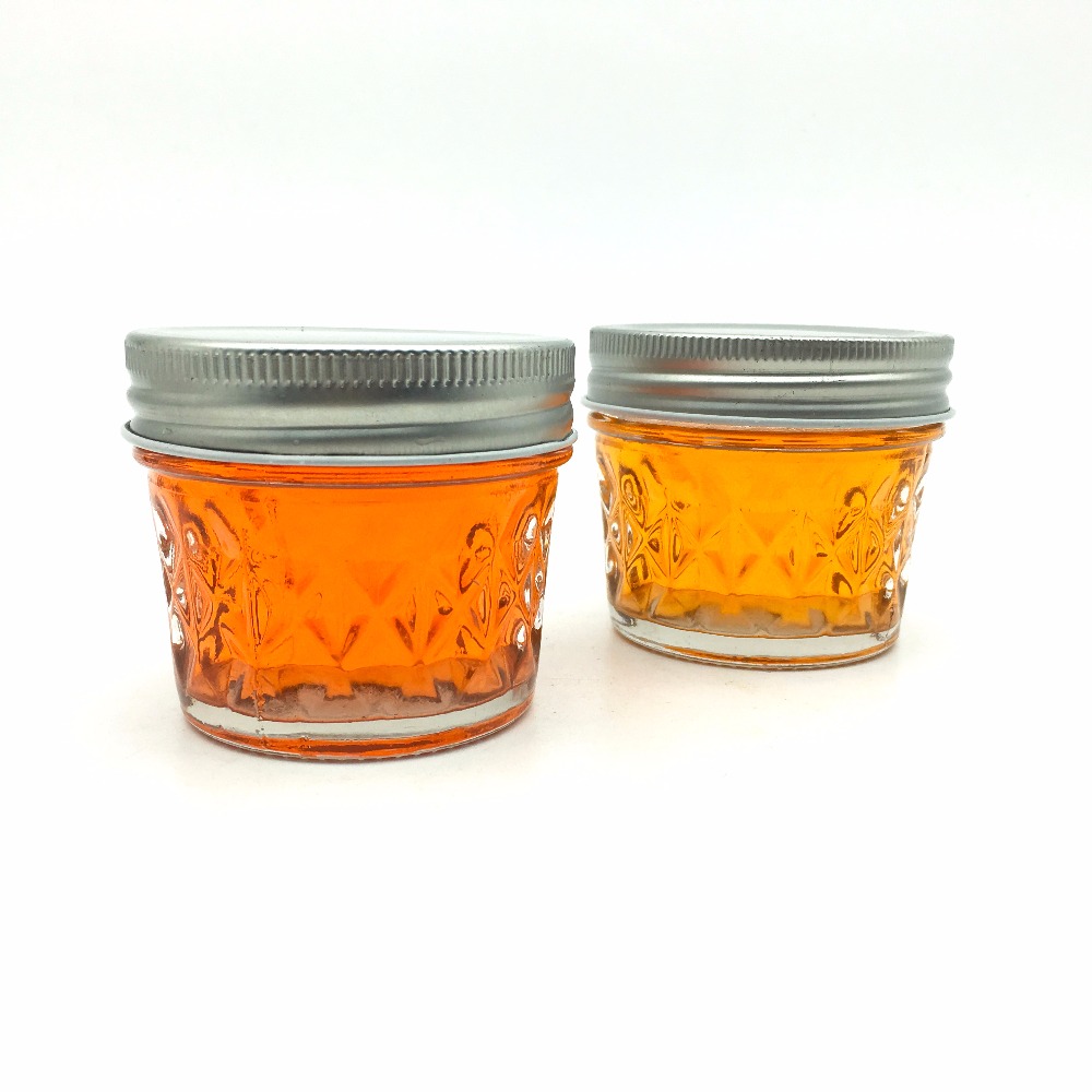 Hot sale 100ml transparent jam jar glass honey jar with screw cap