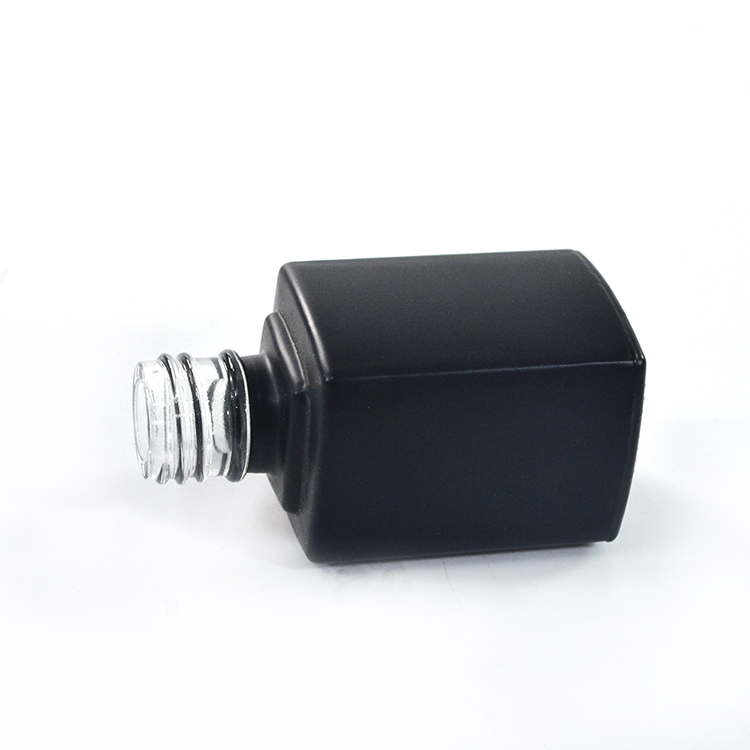 Hot sale 10ml 11ml 12ml 14ml 15ml clear square glass empty uv gel nail polish bottle with brush