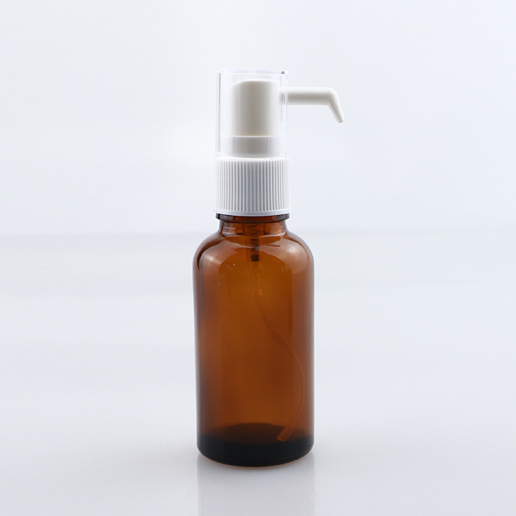 Hot sale 10ml 30ml 50ml Amber Glass Nasal Spray Glass Bottle With Spray