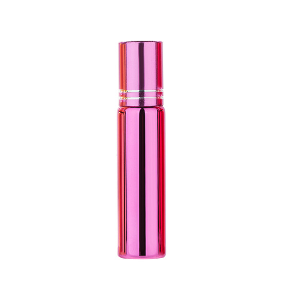 Hot sale 10ml empty UV gel colored glass tube roll on bottle with stainless steel roller ball for cosmetic perfume essential oil