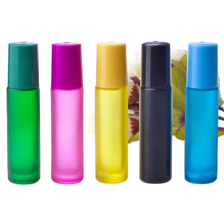 Hot sale 10ml frosted glass roller bottle essential oil roller bottle