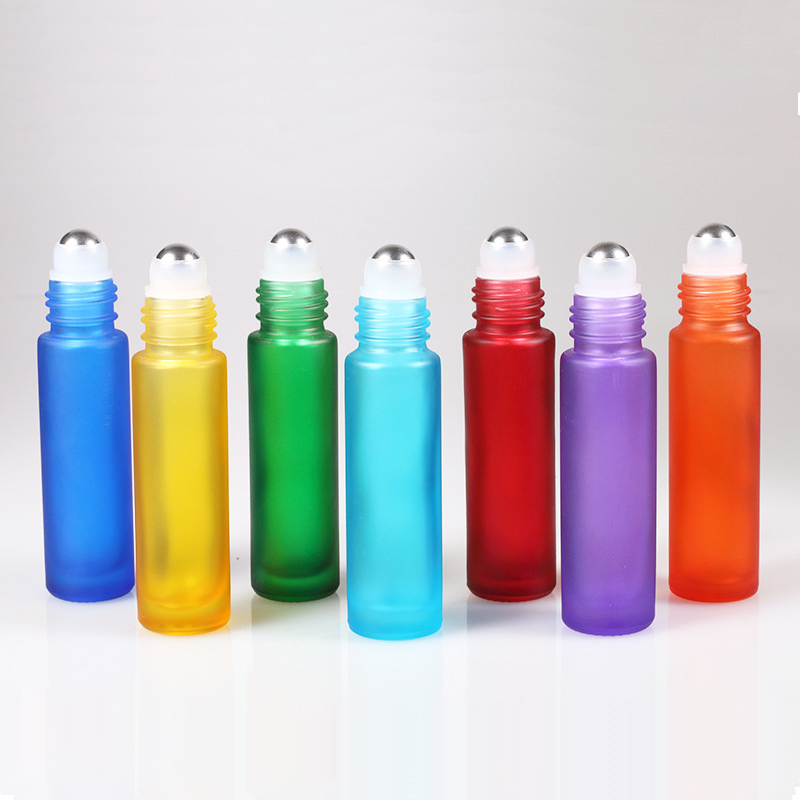 Hot sale 10ml frosted glass roller bottle essential oil roller bottle
