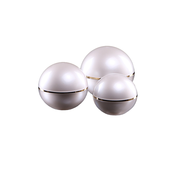 Hot sale 15 30 50g skin care empty ball shape  acrylic cream  jar for plastic cosmetic packaing