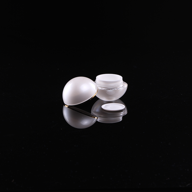 Hot sale 15 30 50g skin care empty ball shape acrylic cream jar for plastic cosmetic packaing