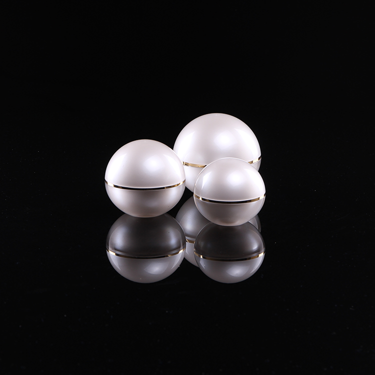 Hot sale 15 30 50g skin care empty ball shape acrylic cream jar for plastic cosmetic packaing