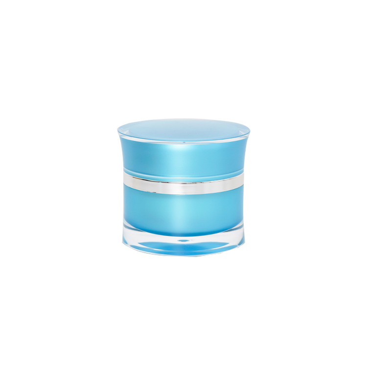 Hot sale 15 30 50g skin care empty wasp waist shape acrylic cream   jar for plastic cosmetic packaing