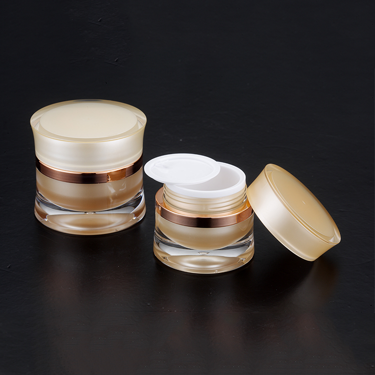 Hot sale 15 30 50g skin care empty wasp waist shape acrylic cream jar for plastic cosmetic packaing