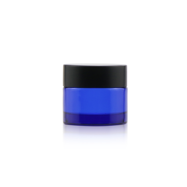 Hot sale 15 50 g wide mouth empty cosmetic gel container round black cosmetic jar plastic with lids for face care