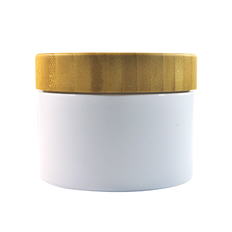 Hot sale 15g 30g 50g 100g 150g 250g cosmetic frosted clear cream PP bamboo jar with lid