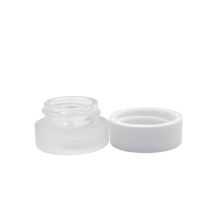 Hot sale 15g 30g 50g clear glass jar skin care glass face cream jar with screw cap and gasket